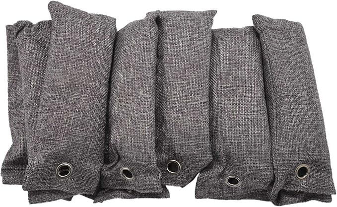 12 Pack 75G Each Bamboo Charcoal Air Purifying Bag Travel Size Shoe Deodorizer Natural Air Freshener Odor Eliminator Activated Charcoal Odor Absorber for Home Closet Car