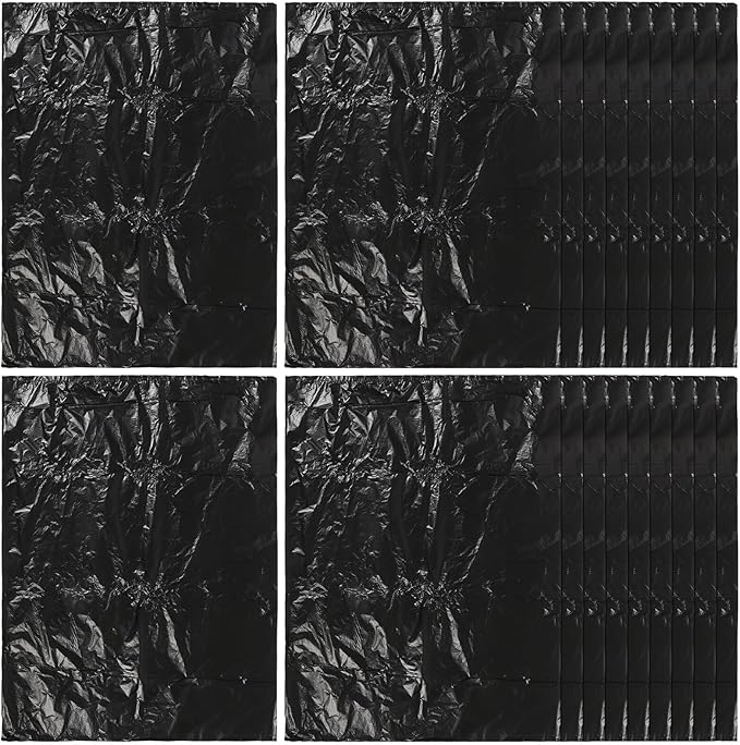 FAVOMOTO 25pcs Black Garbage Bags 80×100cm 2.5 Mil Thick Plastic Trash Bags for Bathroom Bedroom Home Use Heavy Duty Bin Liners for Office and Kitchen