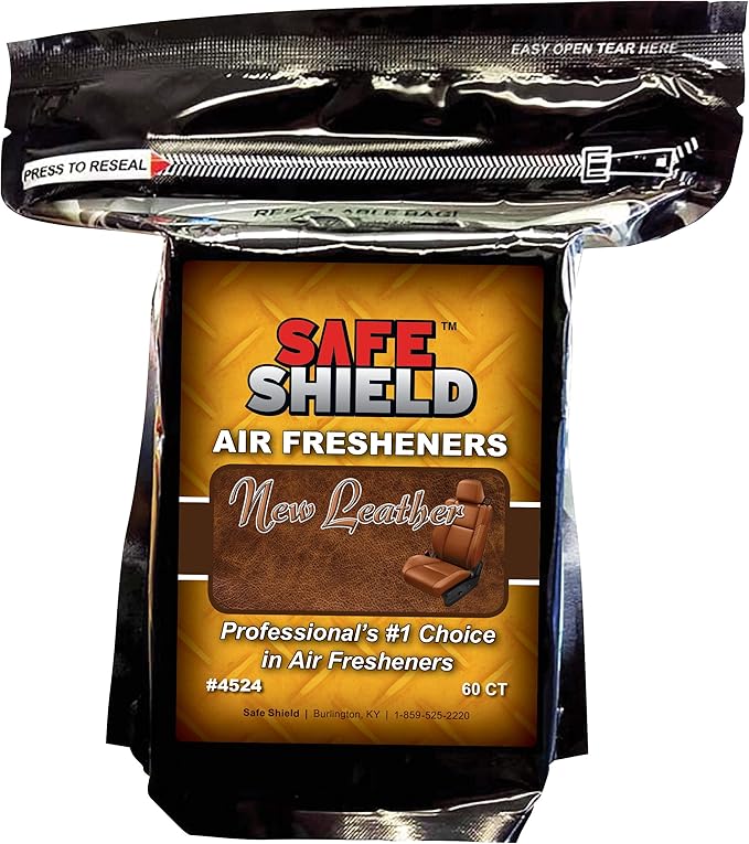 New Leather Scented Air Freshener Pads - Long-Lasting Fragrance Pads for Car Interiors - 1-1/2 × 3 Compact Size - Rich and Luxurious Aroma for Eliminating Stale Odors - Pack of 240