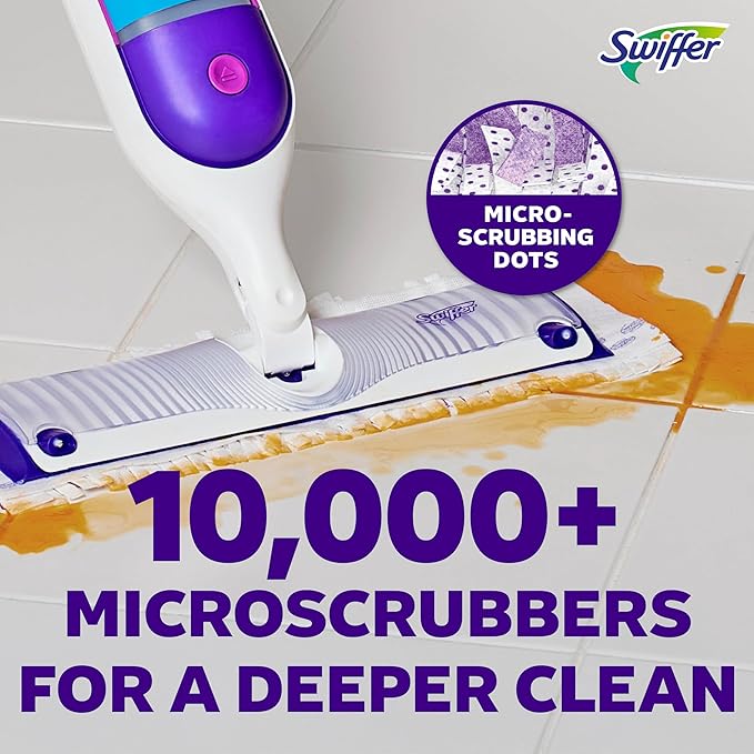 Swiffer PowerMop Multi-Surface Mop Kit for Floor Cleaning Fresh Scent Mopping Kit Includes PowerMop 2 Mopping Pad Refills 1 Floor Cleaning Solution with Fresh Scent and 2 Batteries