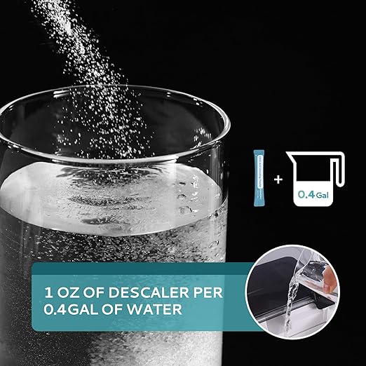 EUHOMY Ice Maker Cleaner &amp Descaler | 24 Use &amp Individually Packed | Ice Machine Cleaner with Organic Citric Acid Descaling Powder Ideal for All Brands