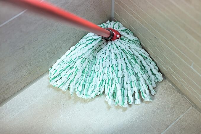 Vileda Microfibre Eco Mop Refill 100% Microfiber Great Cleaning and Absorbency Green and White
