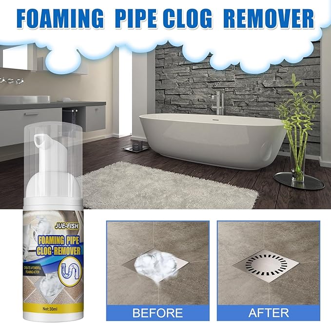 Foam Drain Unclogger for Home Pipes - Deep Cleaning Odor Elimination &amp Clog Prevention for Bathroom and Kitchen Drains(1PCS)