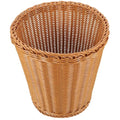 Amosfun Rattan Waste Basket Wicker Trash Can Waste Woven Basket Boho Woven Trash Can Wastepaper Bin Woven Storage Basket Garbage Container for Bathrooms Kitchen