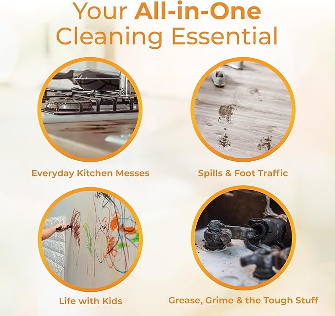Hygea Natural Citrus Sparkle Chemical-Free Heavy Duty Degreaser &amp All Purpose Cleaner - Pure Citrus Extracts &amp Natural D-limonene - Removes Grease Dirt &amp Grime (24oz Spray &amp 128oz Gal