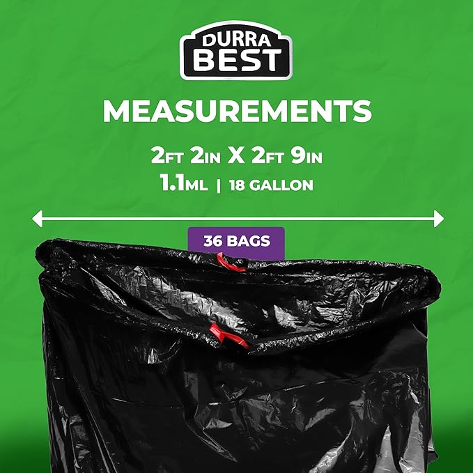 Drawstring trash bags Ultimate Mix Pack - 13 Gal (90ct) 18 Gal (36ct) 30 Gal (28ct)
