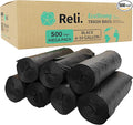 Reli. EcoStrong 6-10 Gallon Trash Bags | 500 Count Bulk | Black | Eco-Friendly | Made from Recycled Material
