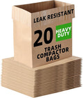 (20-Pack) Calvana Super Strong Compactor Bags Heavy-Duty Kitchen Paper Trash Bags with Leak Proof Plastic Liner Reinforced Bottom Fits GE Model Compactors with Rectangular Containers