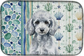 Caroline's Treasures Miniature Silver Poodle Coastal Sea Glass Dish Drying Mat Absorbent Dish Drying Mat Pad for Kitchen Counter Dish Drainer Mat for Countertop 14 x 21 Multicolor