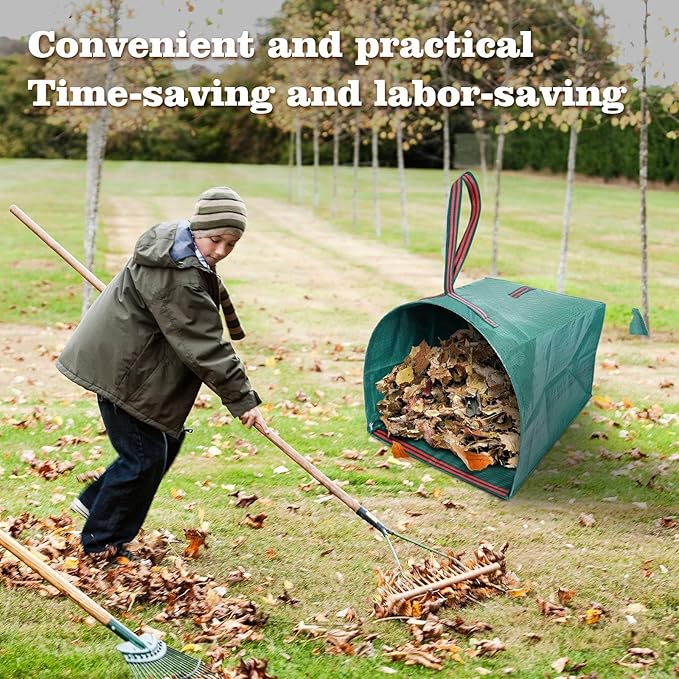 72 gallon Leaf Collector bags4-Pack Yard Waste BagsLarge Dustpan-Type Lawn Bags Leaf Bags for leaf vacuum Yard DebrisGrass ClippingsCollapsible Trash Can for PartiesLaundryCamping