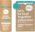 Kind Laundry In Wash Scent Booster Beads and Detergent Sheets - Ocean Breeze - 100% Plant Based - Natural Laundry Booster Beads &amp Detergent Sheets - Environment Friendly Odor Eliminator (60 Loads)