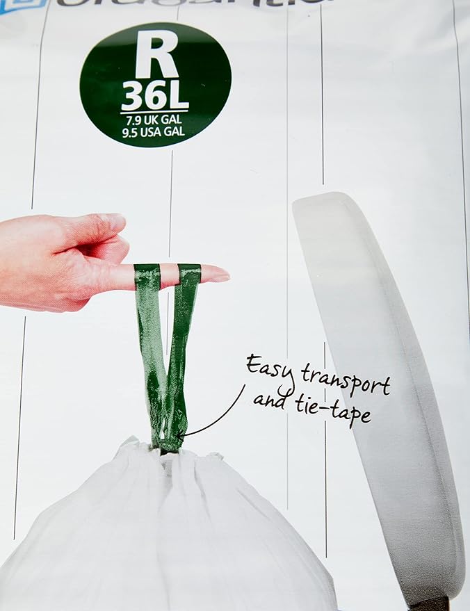 Brabantia PerfectFit Bags Dispenser R 36L 30pcs 36 Litre/Size R White 30 Count