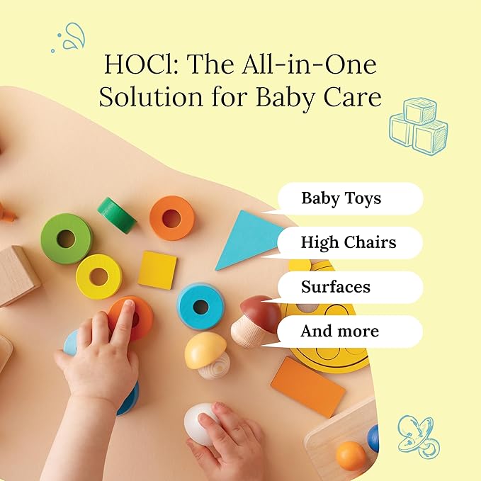 Littley Toy &amp Surface Cleaner | 8 oz | Alcohol-Free HOCl Spray for Baby Toys &amp High-Touch Surfaces | Fragrance-Free Formula | Gentle Cleaning for Everyday Messes