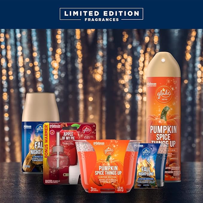 Glade Automatic Spray Refill Air Freshener for Home and Bathroom Pumpkin Spice Things Up 6.2 Oz 2 Count