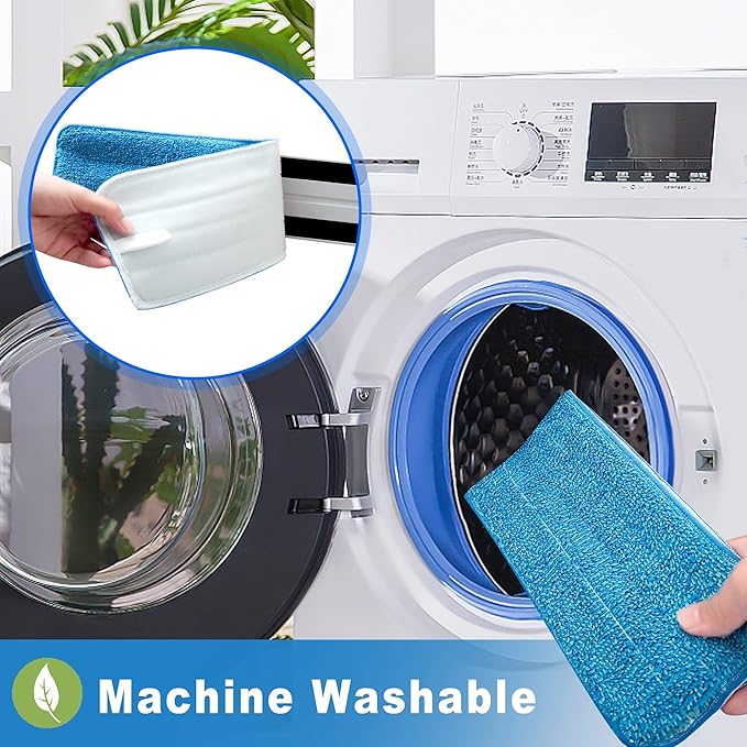 Mr. Towels Premium Microfiber Floor Mop + 2 Reusable 18 Washable Mop Pads. 360 Rotating Aluminum Extended Handle Adjustable 33 - 60. The Perfect Solution as Tile Laminate Hardwood Floor Cleaner