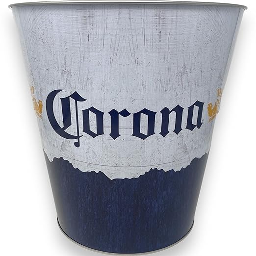 SOTT Corona Tapered Metal Trash Bin Wastebasket Vintage Inspired Retro Home Decor (10.5 Dia x 11 Tall)