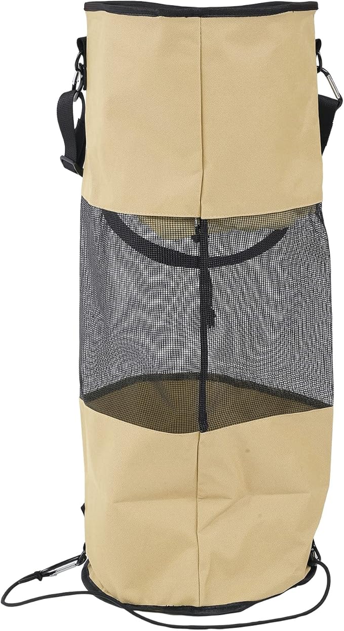 Reusable Boat Trash Bag Waterproof Mesh Garbage Bag for Boat Lightweight Portable Outdoor Trash Storage with Elastic Top and Buckle Strap for Kayaking Camping Travel
