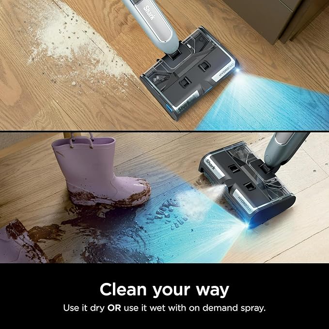 Shark HydroDuo with Dirt-Reveal Technology Cordless Everyday Hard Floor Cleaning System Wet &amp Dry Debris Pickup Mops &amp Scrubs All at Once Hardwood Tile Laminate &amp Stone WW200 (Rene