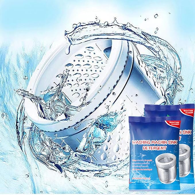 Powerful Stain Remover Washer Tank CleanerPowder Washing Machine CleanerTop Load and Front Load WashersDescaler for DrumTub &amp All Internal Parts (8PCS)
