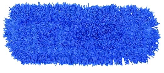 Rubbermaid Commercial Products Twisted Loop Dirt Mop Head Replacement 24-Inch Blue Protective Fibers to Avoid Dirt Wet Mop for Floor Cleaning Office/School/Stadium/Lobby/Restaurant