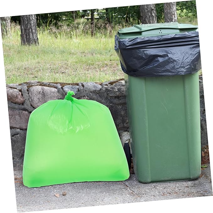 FRCOLOR 50pcs Thickened Tear-resistant Plastic Trash Bags Kitchen Bathroom Garbage Bags Heavy-duty PE Material for Home Office Commercial Waste Disposal