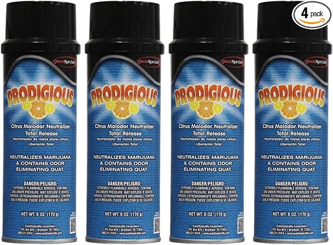 Quest 3040 PRODIGIOUS CITRUS Total Release Malodor Smoke Neutralizer (4 Pack)