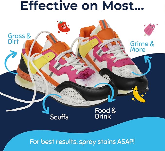 Miss Mouth's Messy Eater Stain Treater 16oz Bottle and Messy Steppers Shoe Cleaner and Wipes Pack
