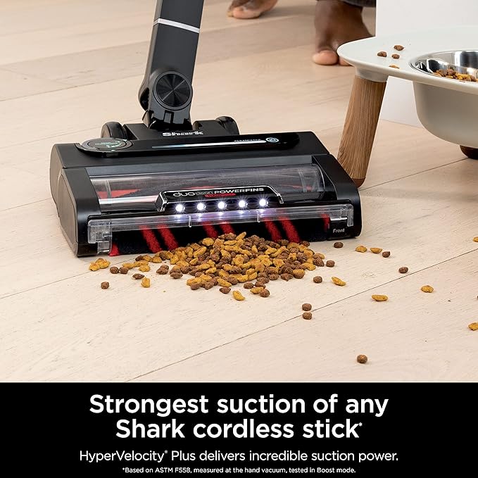Shark IZ862H Stratos Cordless Vacuum with Clean Sense IQ and Odor Neutralizer DuoClean PowerFins HairPro Lightweight Powerful Vacuum Up to 60 Minute Runtime Ash Purple (Renewed)