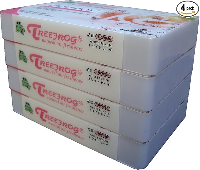 White Peach Scent 4 Pack Treefrog Natural Air Freshener Fresh Box (AKA Xtreme Fresh)