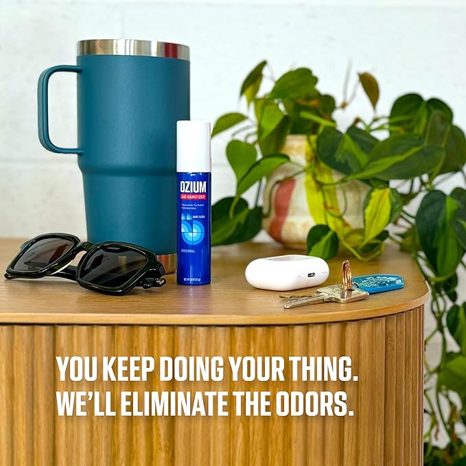 Ozium . Air Sanitizer &amp Odor Eliminator for Homes Cars Offices and More Outdoor Essence 0.8 Oz( Pack of 6) (packaging may vary)