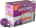 Worldwide Nutrition Bundle Compatible with Kirkland Signature Flex-Tech 13 Gallon Kitchen Garbage Bags with Drawstring Closure - 200 Count Pack of Tall Trash Bags for Kitchen with Keychain