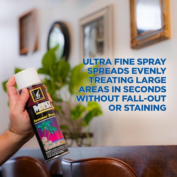 Misty Air Freshening Deodorizing Spray - Summer Breeze - 10 oz (Case of 12) 1001868 - Premium Odor Neutralizer for Smoke Organic Decay and Other Unwanted Odors