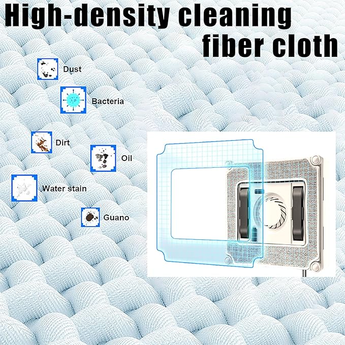 Electric Window Cleaning Robot with Z-N Path Auto Cleaning Dual-Way Water Spray &amp 2500Pa Suction – Automatic Outdoor/Indoor Glass Cleaner for High-Rise Windows