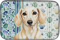 Caroline's Treasures Cream Dachshund Coastal Sea Glass Dish Drying Mat Absorbent Dish Drying Mat Pad for Kitchen Counter Dish Drainer Mat for Countertop 14 x 21 Multicolor