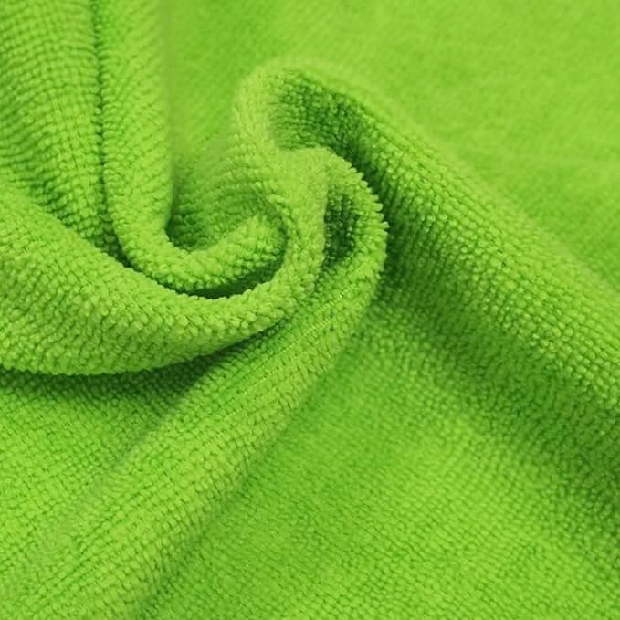 POLYTE Microfiber Cleaning Cloth Ultrasonic Cut Edgeless 14 x 14 in (36 Pack BlueGreenYellow)