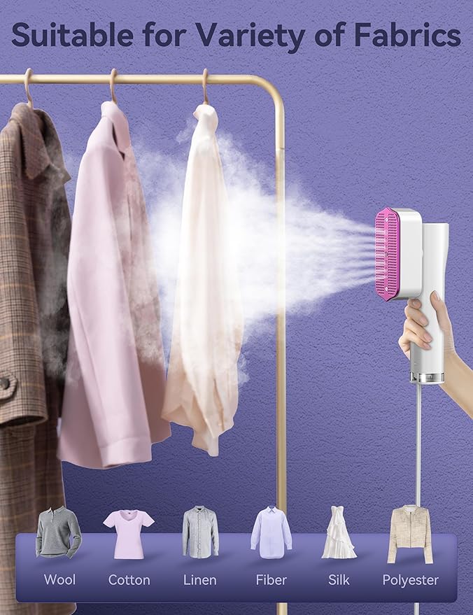 Sundu Travel Steamer for Clothes25g/min Steam Portable Handheld Garment Steamer20mins Runtime &amp 100ml Large Tank15s Fast Heat-upCeramic PanelWrinkle Remover for Travel Home Office