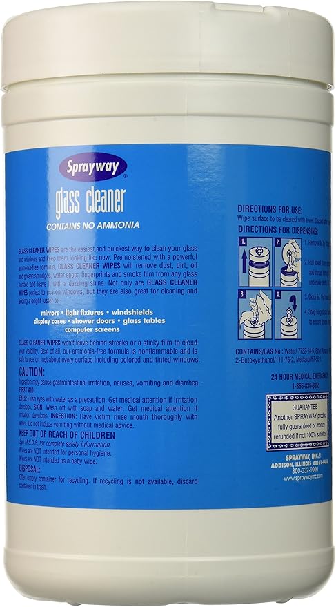 Glass Cleaner Wipes (10 x 12 40 wipes)