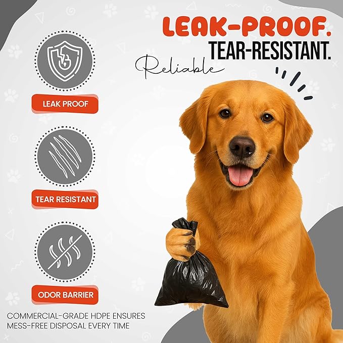 Commercial Grade Dog Poop Bags Rolls 2000 Count Extra Thick Leak Proof Strong Waste Station Refill Doggy Bags – Fits Any Dog Waste Station &amp All Dispensers – 10 Rolls of 200 Bags