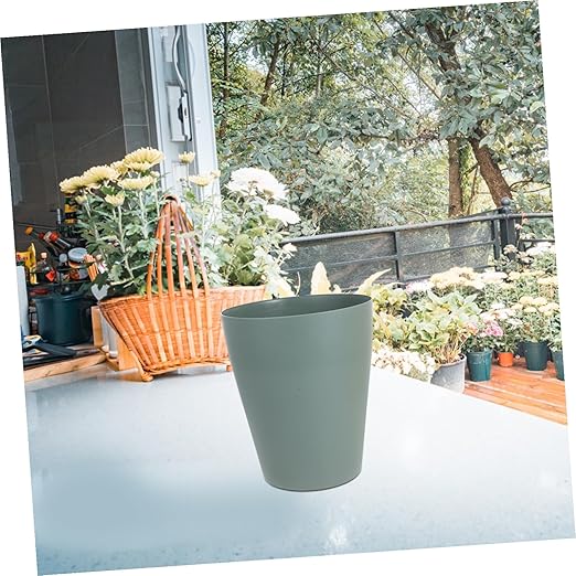 NUOBESTY 3pcs Small Lidless Plastic Trash Can Open Top Wastebaskets for Office Bedroom Household Design Garbage Bins in Green Pink Yellow Compact Practical Storage