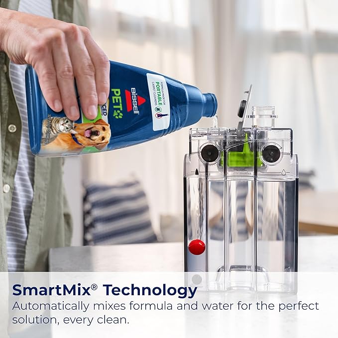 BISSELL Little Green ProHeat SmartMix Portable Deep Cleaner Self-Cleaning Tough Stain Tool and Specialized Pet Hair Removal Tool Included 3935