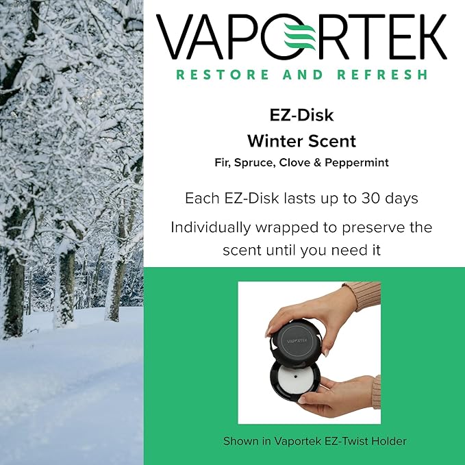 Vaportek EZ-Disk fragrance disk for use in EZ-Twist holder 12 disks Winter Scent