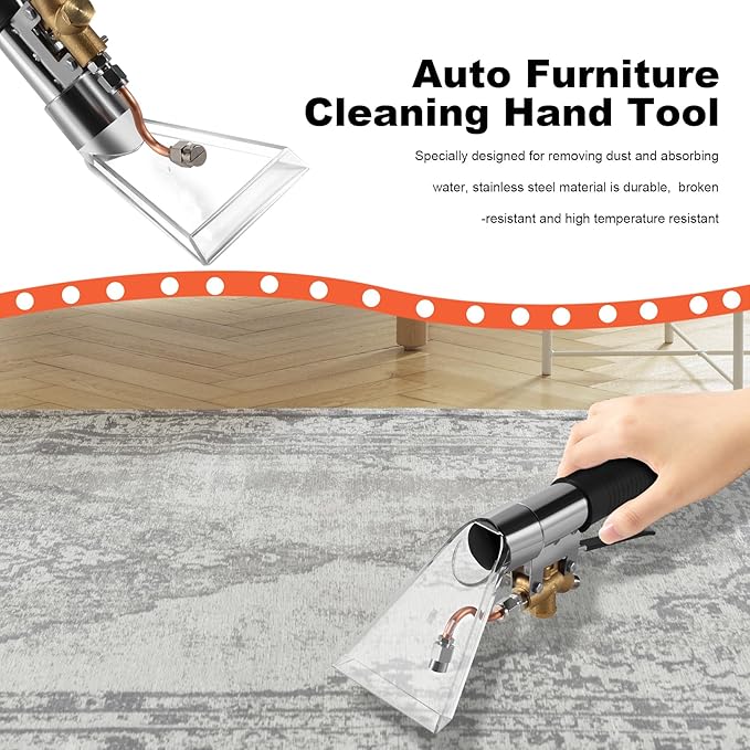 Carpet Extractor Upholstery Carpet Cleaning Extractor Machine Auto Furniture Cleaning Hand Tool silver &amp black 500135842