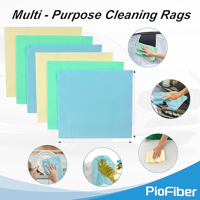Shop Towels – 150 Pack Edgeless Microfiber Cleaning Cloths Reusable Lint-Free Towels for Garage Car Detailing Kitchen &amp Glass – Ultra Absorbent Quick Dry Rags 12x12