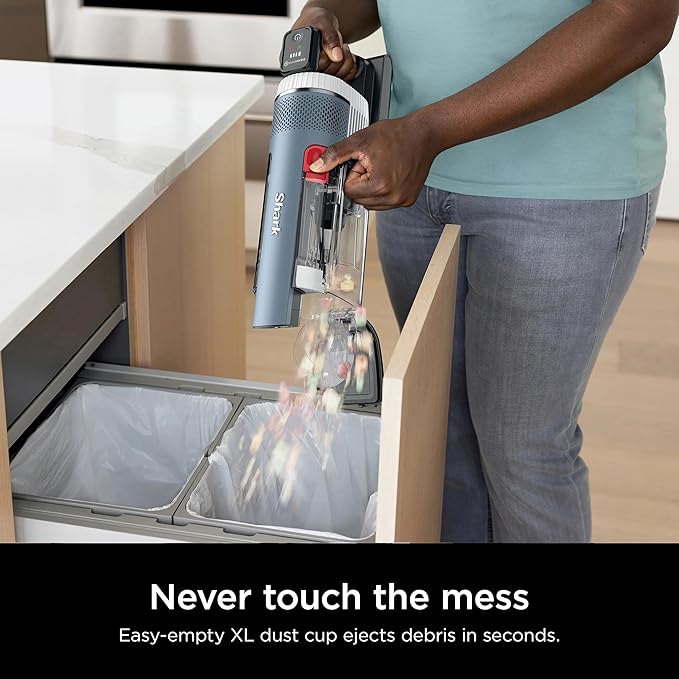 Shark Stratos Cordless Vacuum with Clean Sense IQ and DuoClean PowerFins MultiFlex Wand Includes Duster Crevice Tool &amp Anti-Allergen Brush Up to 40 Minute Runtime (Renewed)