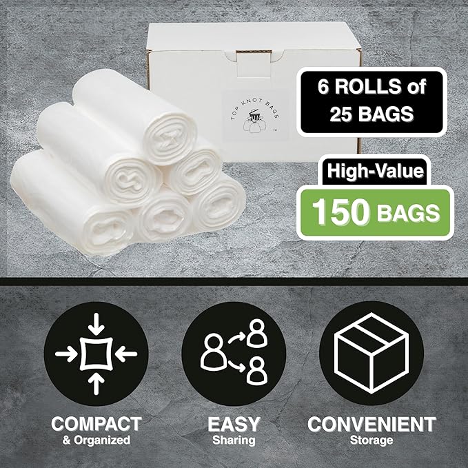 33 Gallon Garbage Trash Bag 33X40 Clear 150 Count Can Liner Bulk 30 Gallon 31 Gallon 32 Gallon 34 Gallon 35 Gallon Made in USA