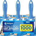 PetLovers Extra Sticky Lint Roller Mega Value Set 1000 Sheets for Pet Hair Removal Dog and Cat Lint Remover 10 Pack