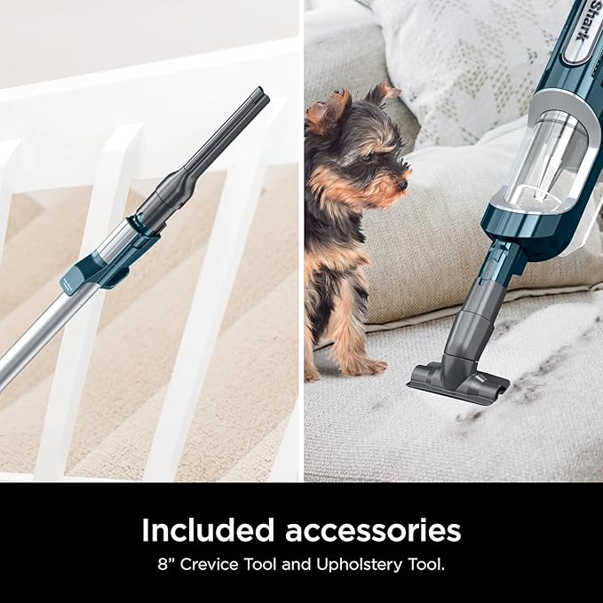 Shark HZ700 Ultralight PetPro Corded Stick Vacuum with PowerFins HairPro Odor Neutralizer Technology Crevice &amp Upholstery Tool Blue Iris (Renewed)