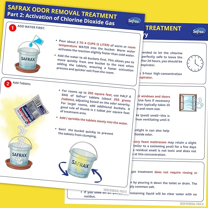 ODOR-CLO2 Chlorine Dioxide Odor Removal - Air Freshener &amp Deodorizer