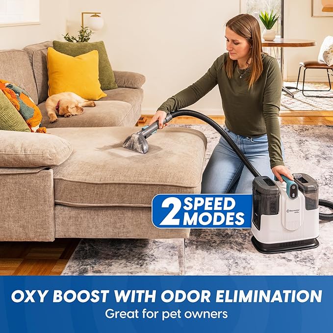 Vacmaster 600 Series 24V Cordless Portable Carpet &amp Upholstery Spot Cleaner Machine 16Kpa Power Suction with Hose Cleaning Tool and Versatile Tools for Pets Area Rugs &amp Couches – DSCC2401 0