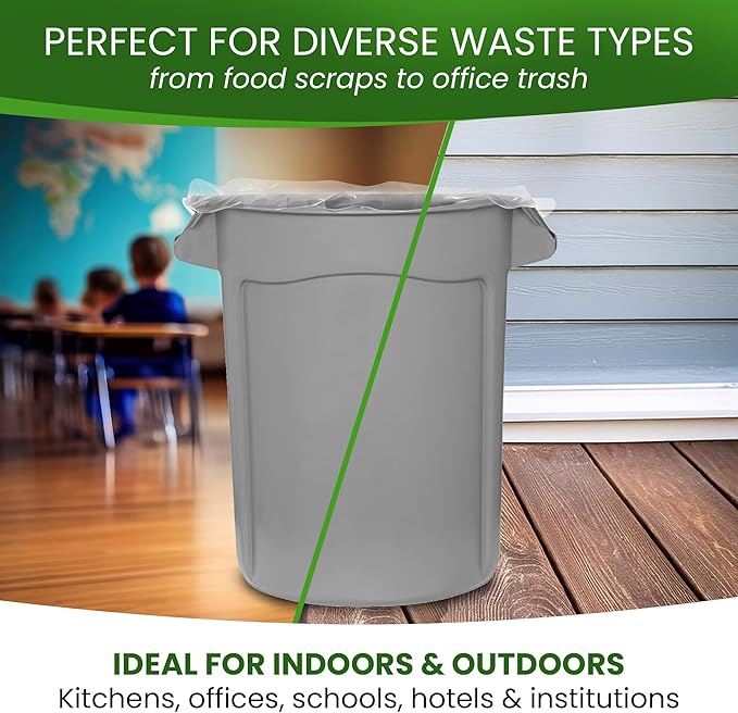 Betta 40-45 Gallon Clear High-Density Trash Bags 250 Count Box (40x48-inch) Commercial Medium-Duty Garbage Can Liners